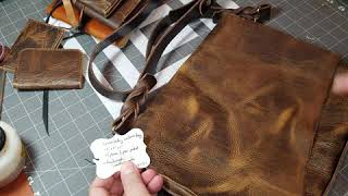 A leather cross-body messenger style bag for writers! #writer