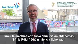 Feachtas ‘Bímis Réidh’ 2021 a sheoladh ag an Aire O’Gorman