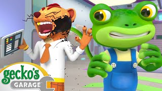 Weasel Has A BIG ACCIDENT! | Max the Monster Truck | Truck and Bus Cartoon | Gecko's Garage