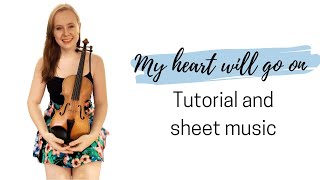 My Heart Will Go On from The Titanic | Violin Tutorial and Sheet Music #music #violin