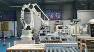 RFA Kawasaki CP180L Robotpalletiser voor emmers