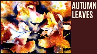 Autumn leaves in watercolour + baking paper FULL TUTORIAL