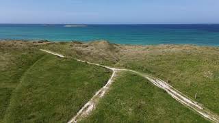 Survol en drone : plage de Lampaul-Ploudalmézeau