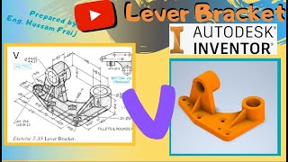 #Autodesk Inventor V Lever Bracket - اوتوديسك انفينتور Free Download the file