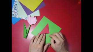 اوریگامی گل لاله  Tulip origami