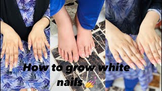 How to grow white long nails 💅