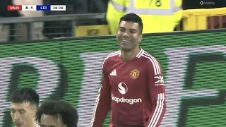 Casemiro Two Goals Vs Leicester City | Man United 5-2 Leicester City Highlights