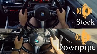 BMW M135i Sound   Stock Vs Downpipe