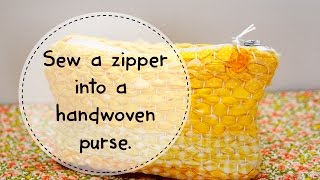 How to Sew a Zipper into a Handwoven Purse