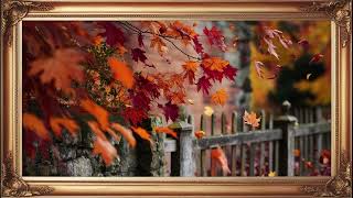 gold framed vintage screensaver autumn