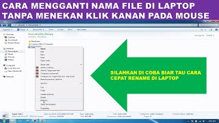 cara mengganti nama file di laptop tanpa klik kanan