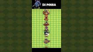 pekka vs max defence #coc #gaming #shorts