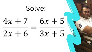 (4x+7)/(2x+6)=(6x+5)/(3x+5) Solve