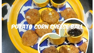 Amazing| CafeStyle Crispy Cheese Corn Potato Ball| Easy|Tasty| Delicious😋Punjabi Kitchen Recipe