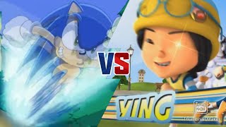 Sonic (The Hedgehog) vs Ying (BoBoiBoy)