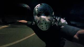 Halloween Longboard Run with Jason Voorhees