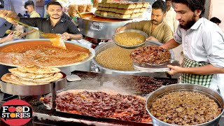 INDIAN STYLE FAMOUS GUJRATI KATHIYAWARI CHOLE & AFGHANI MASALA TAWA FRY KALEJI | EXTREME STREET FOOD