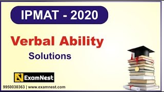 IPMAT 2020 | Answers | VA | Ajay Sharma | IIM Indore | Solutions | Original Questions | English