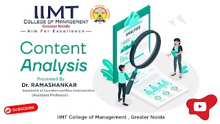 Content Analysis Technique | BAJMC | MAJMC |  IIMT College of Management ,Greater Noida