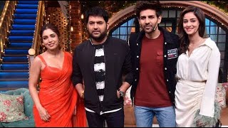 Kartik arayan with Actress Ananya Pandey and Bhumi pednekar in Kapil Sharma show