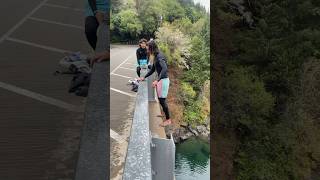 WILD TRICK OFF 70 FT BRIDGE IN NORCAL #shorts