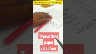 Typewriting paper valuation #shorthand #onlineclasses