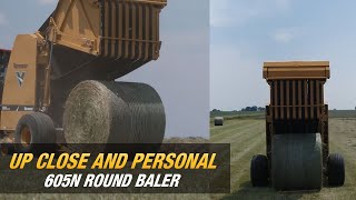 Walkaround of the Vermeer 605N round hay baler