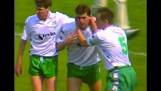 JOHN RYAN PENALTY - BRAY WANDERERS V ST FRANCIS - 1990 FAI CUP FINAL