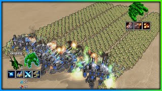 Can 900 Zealots and 1 Zergling take 5 Odins?【Daily StarCraft Brawl】