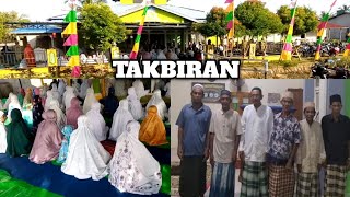 Takbir Lebaran Idul Fitri Masjid At - Taqwa Malam & Pagi di Tanjung Baik Budi