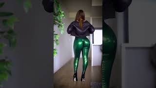 St Patrick's Day Outfit Anyone   #shinyleggings #leatherpants #latexleggings #girlswholift #latex