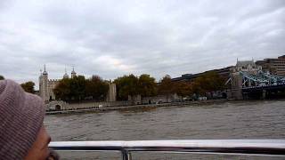 London Thames Bridge on boat