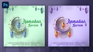 Ramadan Kareem Social Media Post Design in Photoshop Tutorial | Instagram Post Design Tutorial