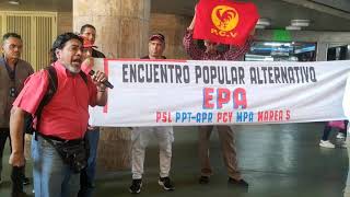 1 Encuentro Popular Alternativo realizó protesta frente al CNE, aporrea tvi, marzo 2024