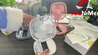 F05 USB rechargeable table folding fan