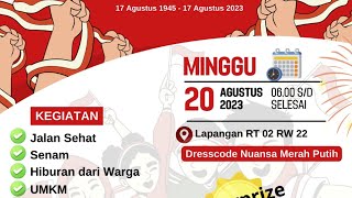 Jalan Sehat HUT RI 78 #hutri #17agustus  #agustusan