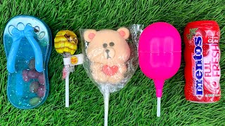 How to unpack Rainbow Lollipop and Sweets Cutting | Lollipops Unpacking | ASMR | Satisfying Video