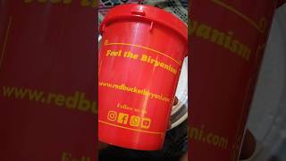 Red bucket biryani 🪣, #banglore #food #biryani #trending #viral #redbucketbiryani bucket biryani