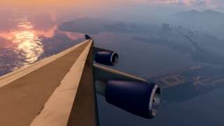 GTA 5 - 747 Sunset Take Off From LAX