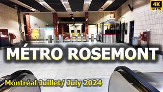 [4K] Walking Tour in Montreal's Rosemont Metro / Balade dans le métro Rosemont à Montréal