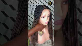 18" Full Lace Two Colours Mini Box Braids Wig Cap  #wigs #braids  #hairstyle #boxbraids