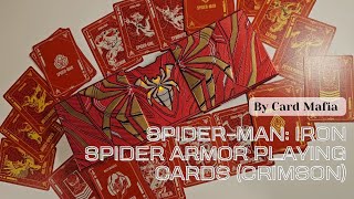 Unboxing [ 37 ] •🃏 Spider-Man: Iron Spider Armor Playing Cards (Crimson) by cardmafia 🃏•