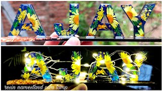 How to make beautiful resin namestand. Easy resin namestand tutorial. DIY resin namestand