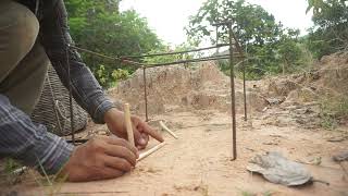 Easy Wild Chicken Trap - Best Creative DIY  Wild Chicken Trap Make From Iron & Wood