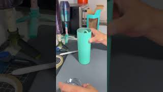 20 oz skinny powder coated teal