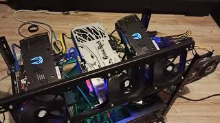 RTX 3090 Palit Game Rock, Zotac Trinity,  po wymianie termopadòw. Hashrate hiveos.