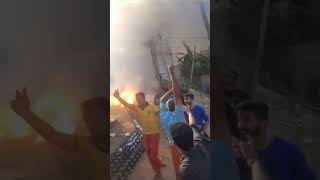 Bursting crackers in Kerela