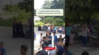 SUASANA PEMOTONGAN HEWAN QURBAN IDUL ADHA 2024