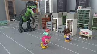 콩순이 아기인형 친구들 공룡 피하기 장난감 놀이 Kongsuni Baby Doll Friends Avoid dinosaurs toys play