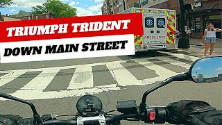 Triumph Trident 660 Ride To Main Street in Somerville New Jersey